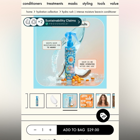 AMIKIA
Soulfood, nourishing mask
Hydro rush intense moisture leave in - Picture 3 of 6